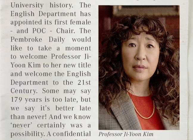 The Chair Sandra Oh Netflix