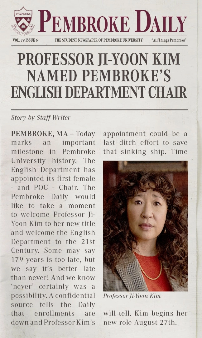 The Chair Sandra Oh Netflix