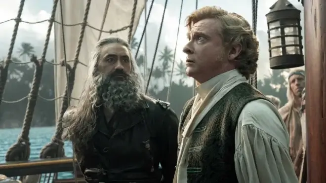 Our Flag Means Death (L-R): Taika Waititi as Blackbeard and Rhys Darby as Stede