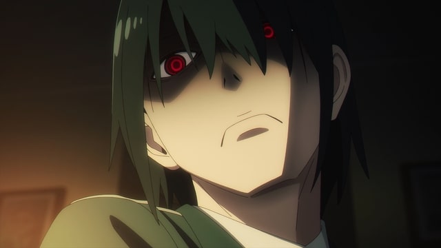 "Spy x Family" cours 1 anime screenshot showing Yuri making the most terrifying facial expression during an interrogation.