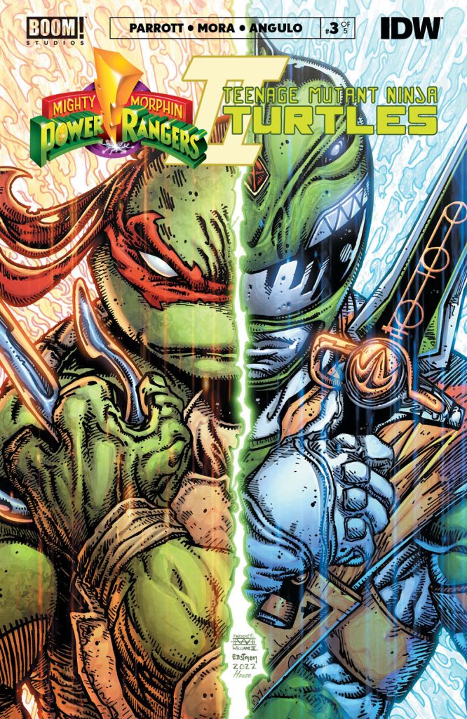 MMPR X TMNT part II Kevin Eastman & Freddie Williams II Cover