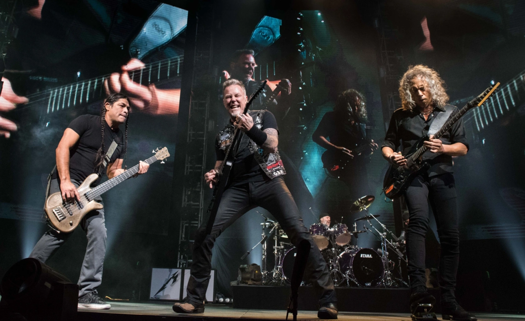 Metallica on stage.