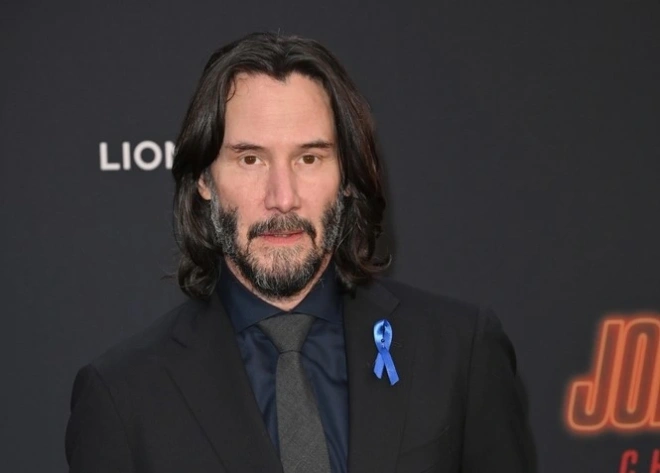 Keanu Reeves at the premiere of John Wick 4