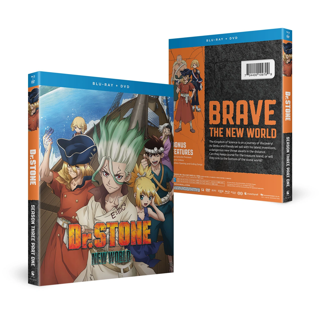 Dr. STONE New World Part 1 – Blu-ray/DVD spread.