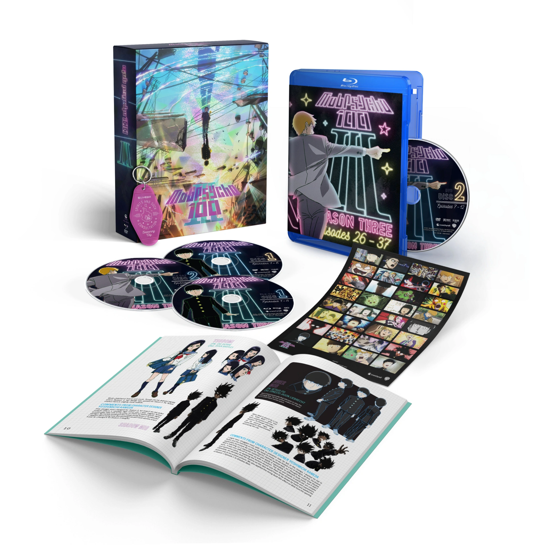 Mob Psycho 100 III - Limited Edition – Blu-ray/DVD spread.
