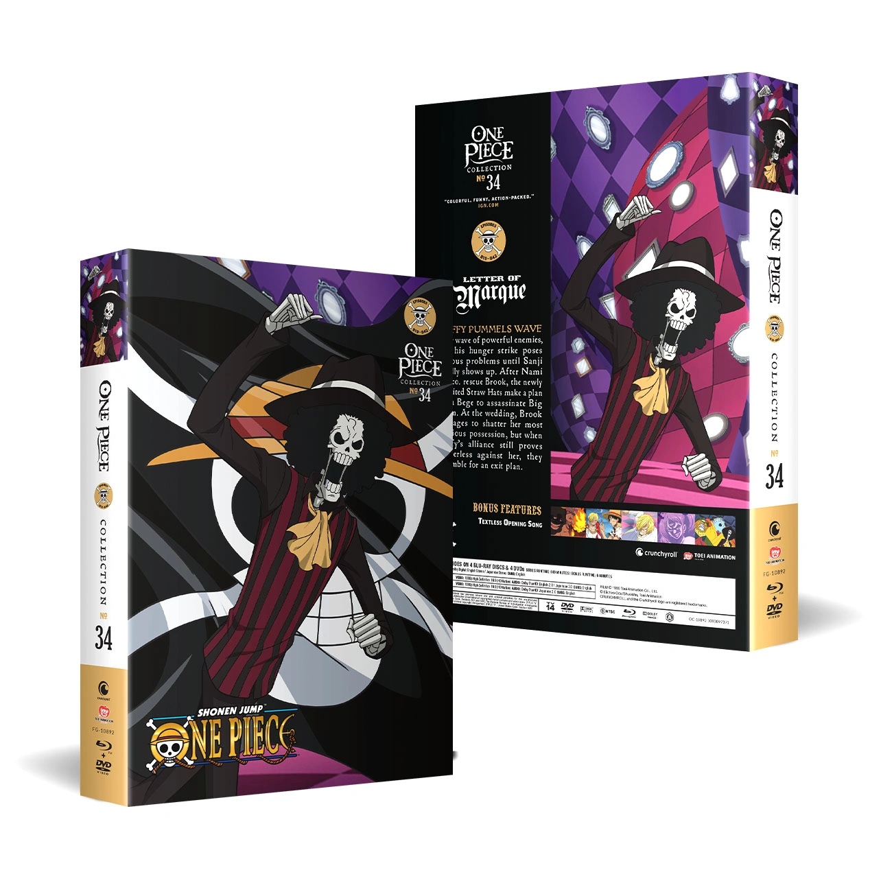 One Piece - Collection 34 – Blu-ray/DVD spread.