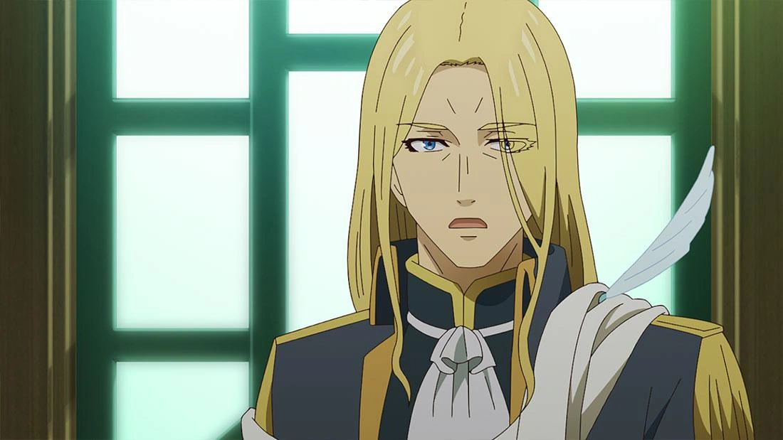 Sasaki and Peeps Ep. 9 "Executions and Negotiations" screenshot showing an outraged Viscount Mueller.