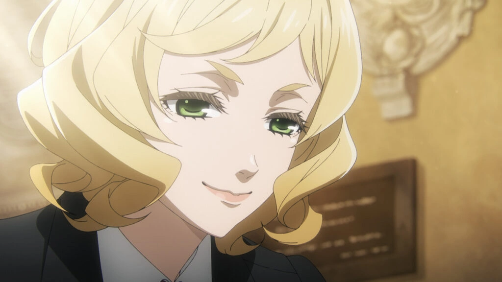 Black Butler -Public School Arc- Ep. 2 "His Butler, in Disguise" screenshot showing Maurice Cole's angelic face.