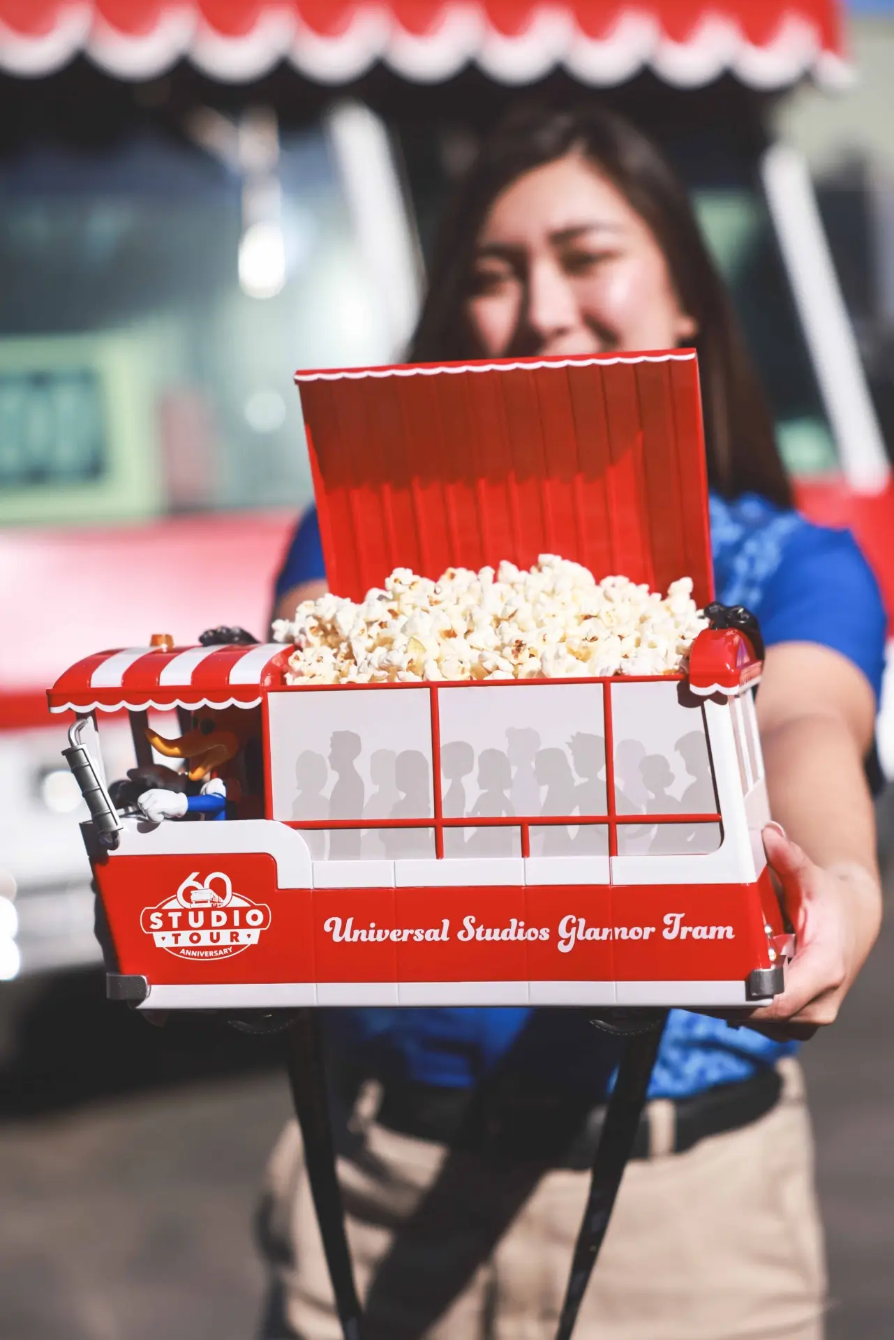 USH Studio Tour 60th Glamor Tram Popcorn Bucket 1