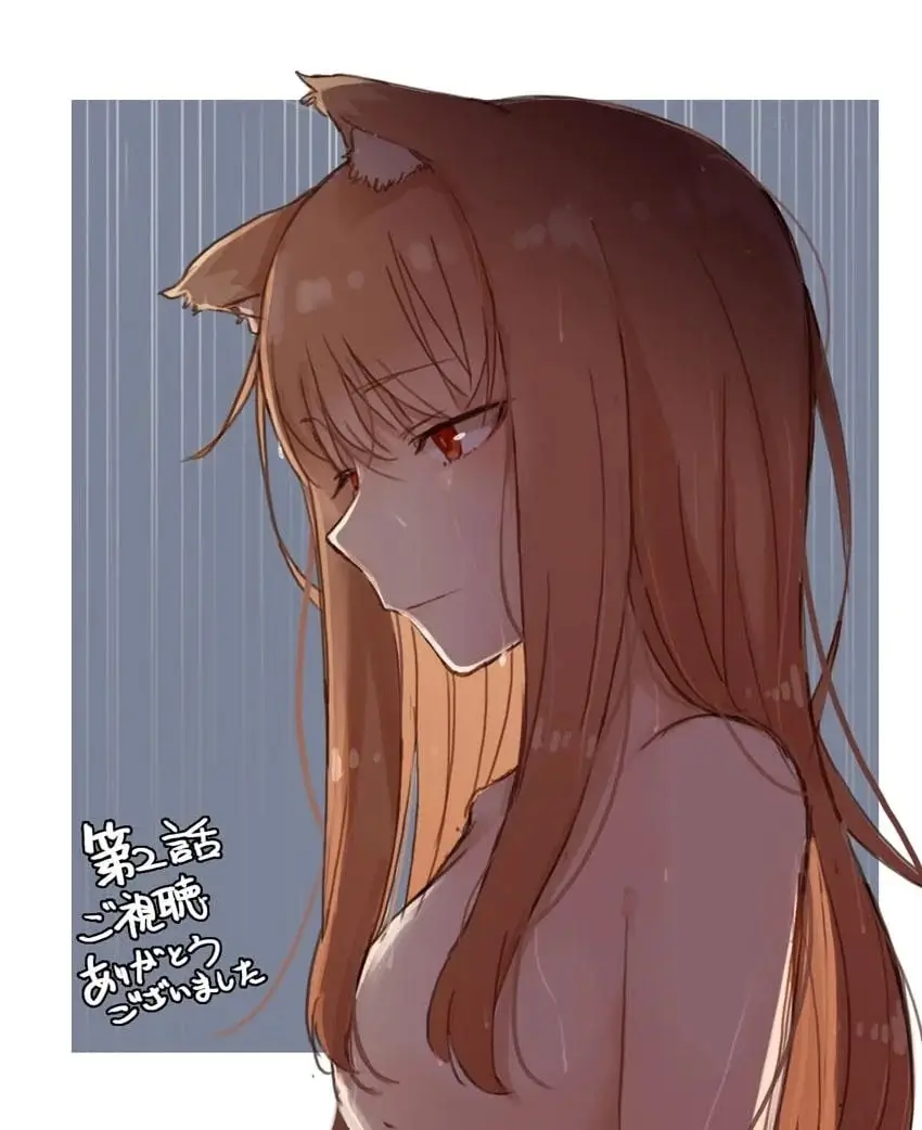 Spice and Wolf: MERCHANT MEETS THE WISE WOLF Ep. 2 "Mischievous Wolf and No Laughing Matter" visual by Juu Ayakura.