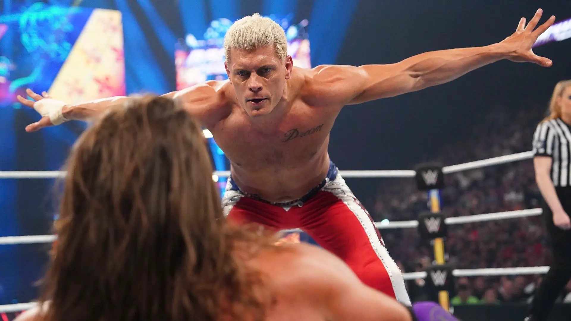 Cody mocking AJ with his old Stardust pose at WWE Backlash France