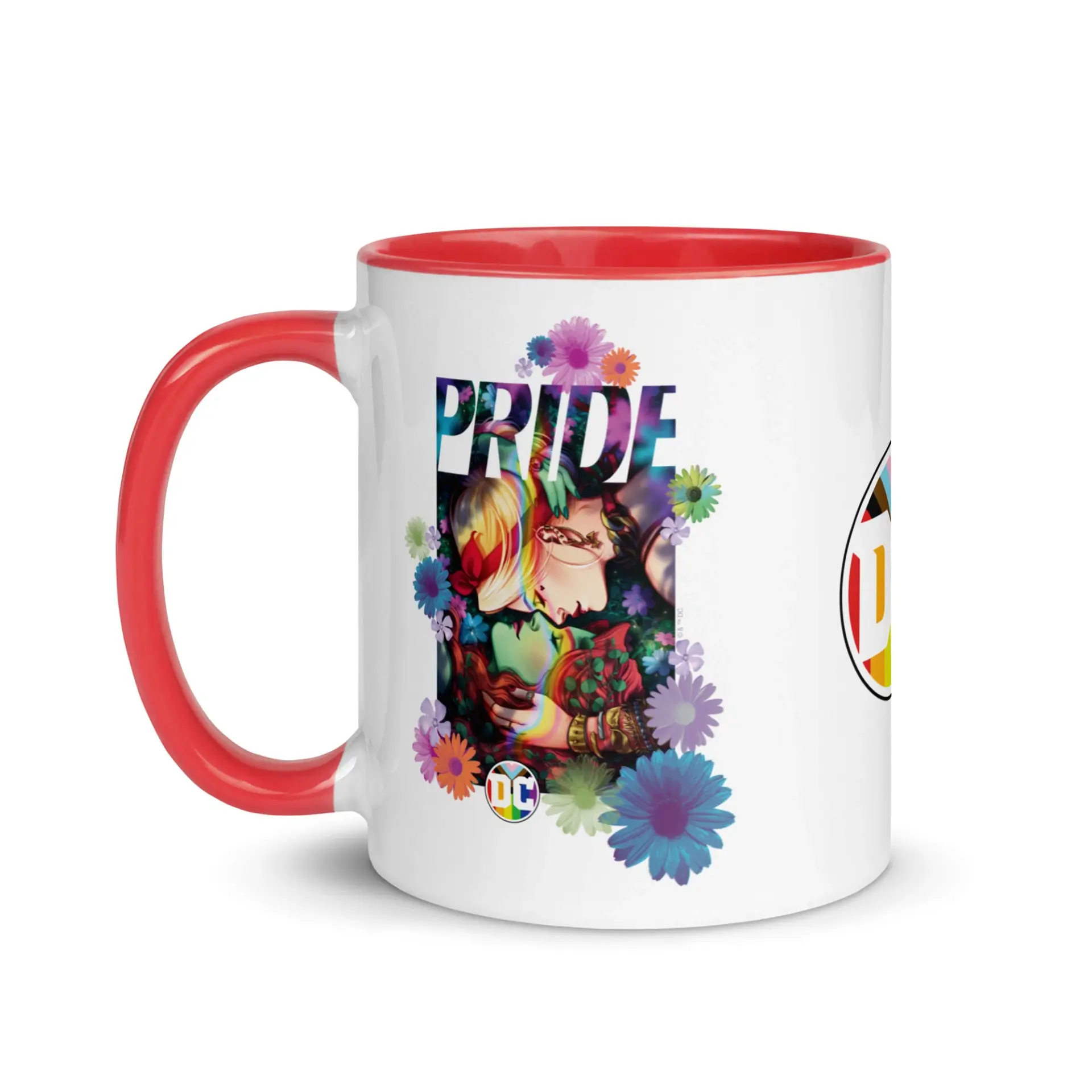 White Ceramic Mug With Color Inside Red 11 Oz Left 6647ac5505fe3