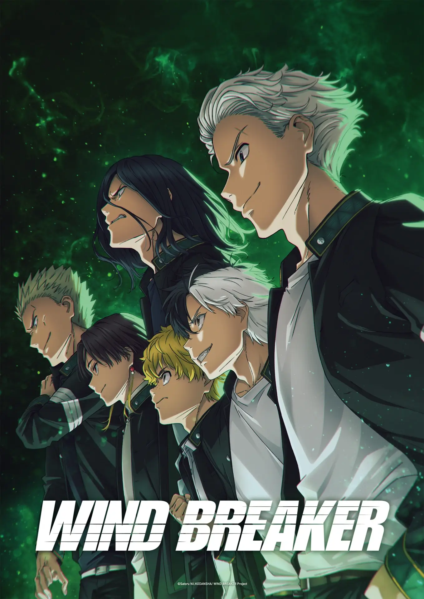 Wind Breaker NA key visual. 
©Satoru Nii,KODANSHA/ WIND BREAKER Project