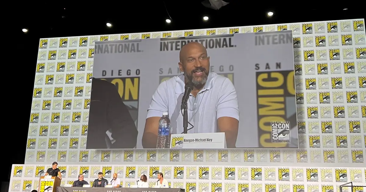 Keegan-Michael Key at the Transformers One panel at San Diego Comic-Con 2024.