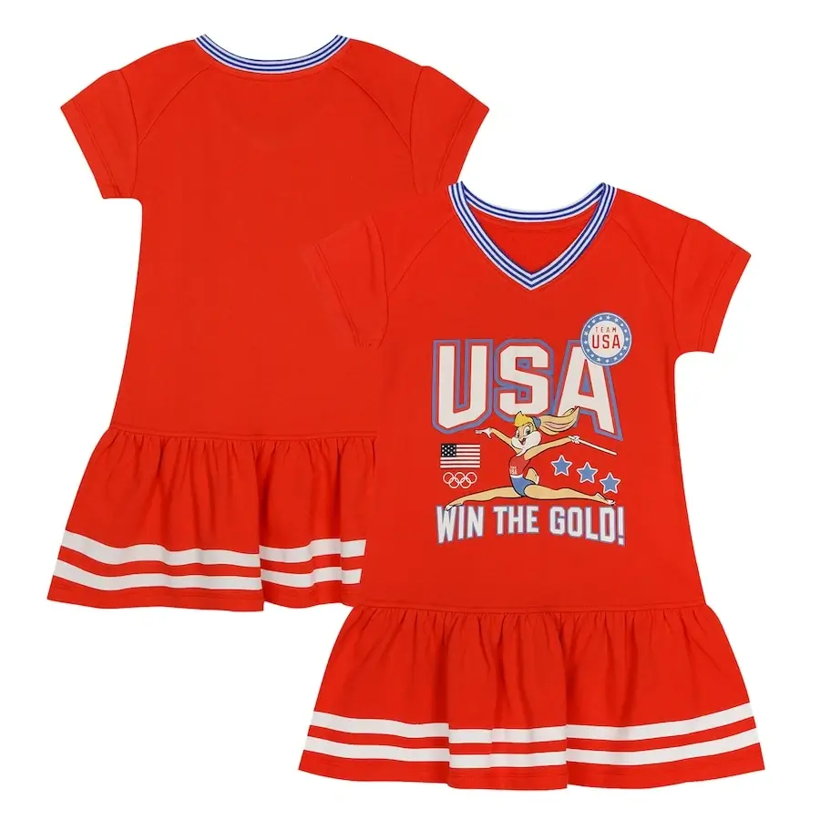 Girls Toddler Lola Bunny Red Team Usa Looney Tunes Dress