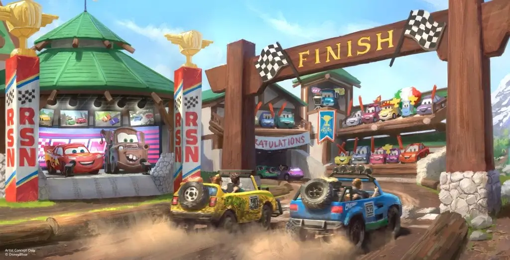 WDW Cars Attraction Finish Line Concept Art