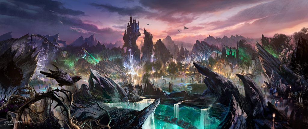 Disney Villains Land concept art for Magic Kingdom park