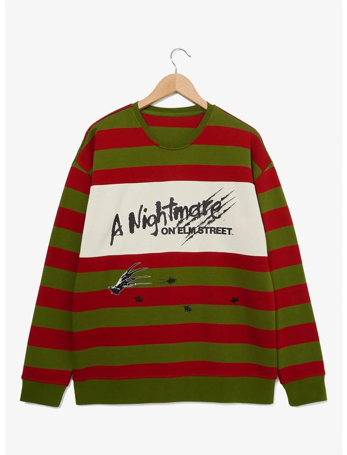 A Nightmare On Elm Street Striped Crewneck — BoxLunch Exclusive