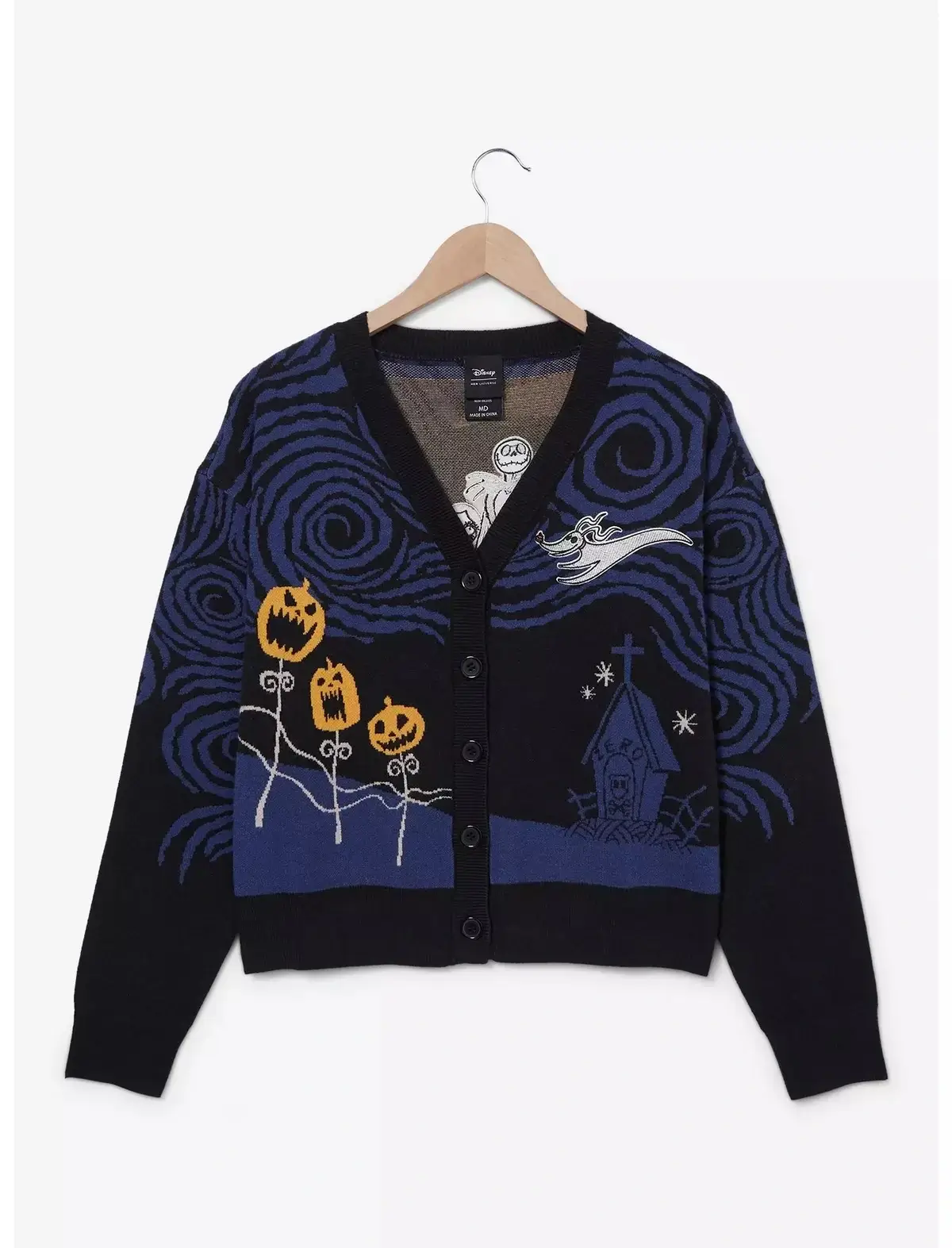 Jack & Sally Spiral Hill Cardigan - BoxLunch Nightmare Before Christmas collection
