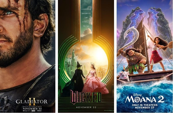 Premiering in November: Gladiator II, Wicked, Moana 2