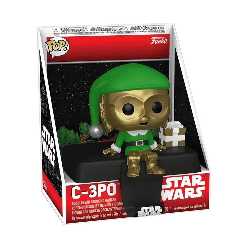 Pop Stocking Hanger C 3PO In Elf Outfit Hi Res 1