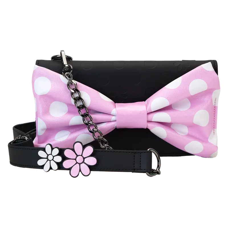 Minnie Mouse Floral Rock The Dots Clutch Crossbody Bag Hi Res