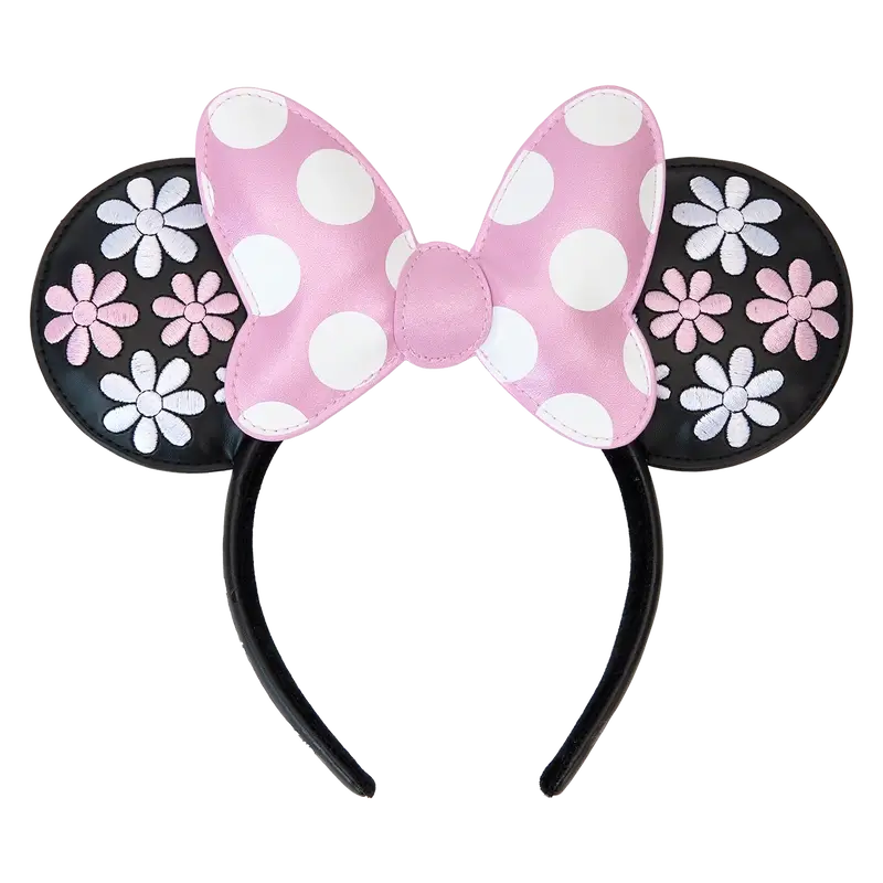 Minnie Mouse Floral Rock The Dots Ear Headband Hi Res