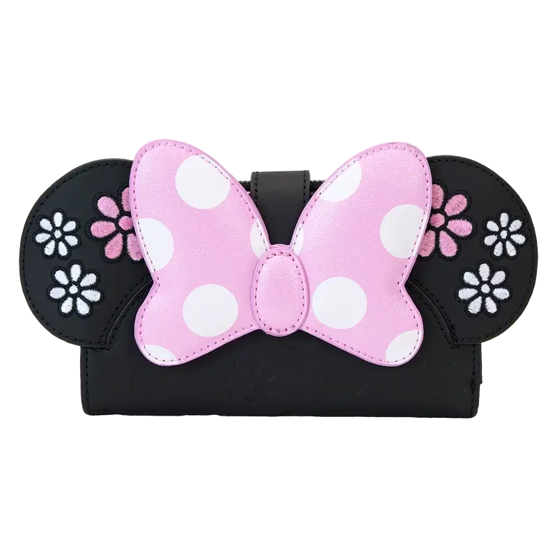 Minnie Mouse Floral Rock The Dots Flap Wallet Hi Res