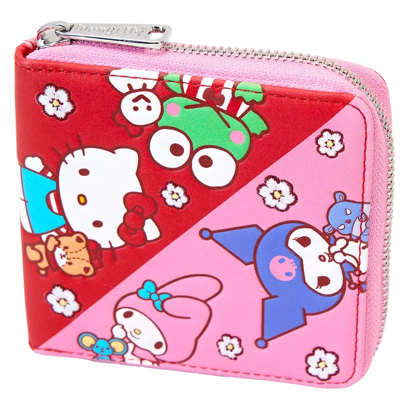 Sanrio Hello Kitty Friends Color Block Zip Around Wallet Hi Res 1