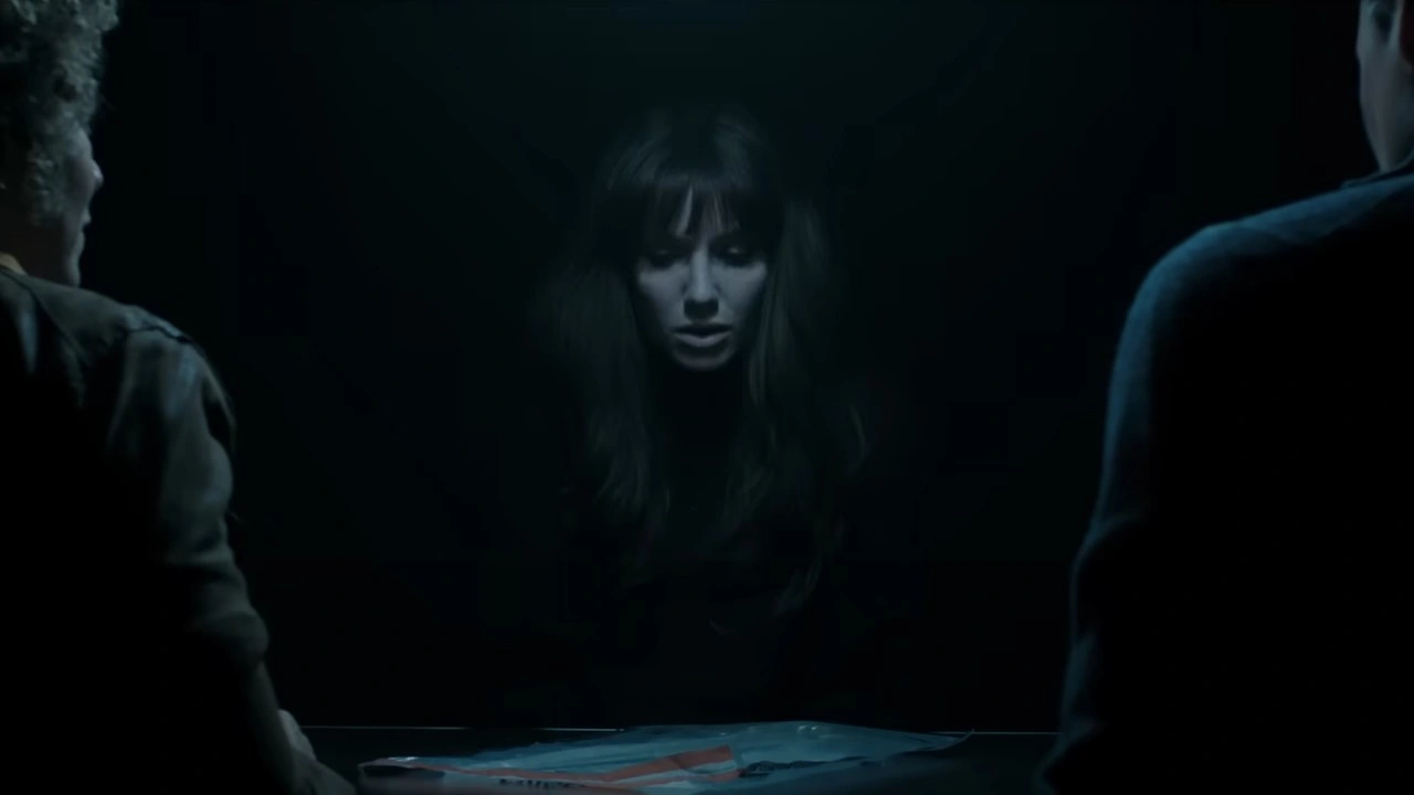 Annabelle Wallis as Madison with police in Malignant