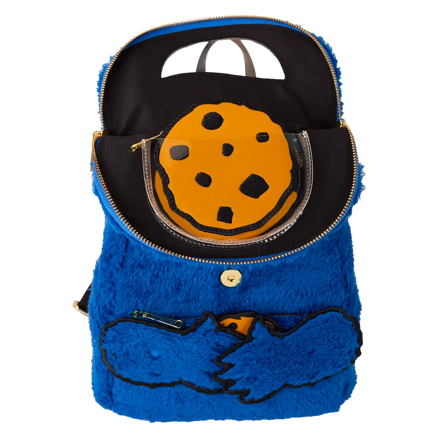 SESBK0013 LFSSESAMESTREETCOOKIEMONSTERPLUSHMINIBACKPAC 0889 HiRes