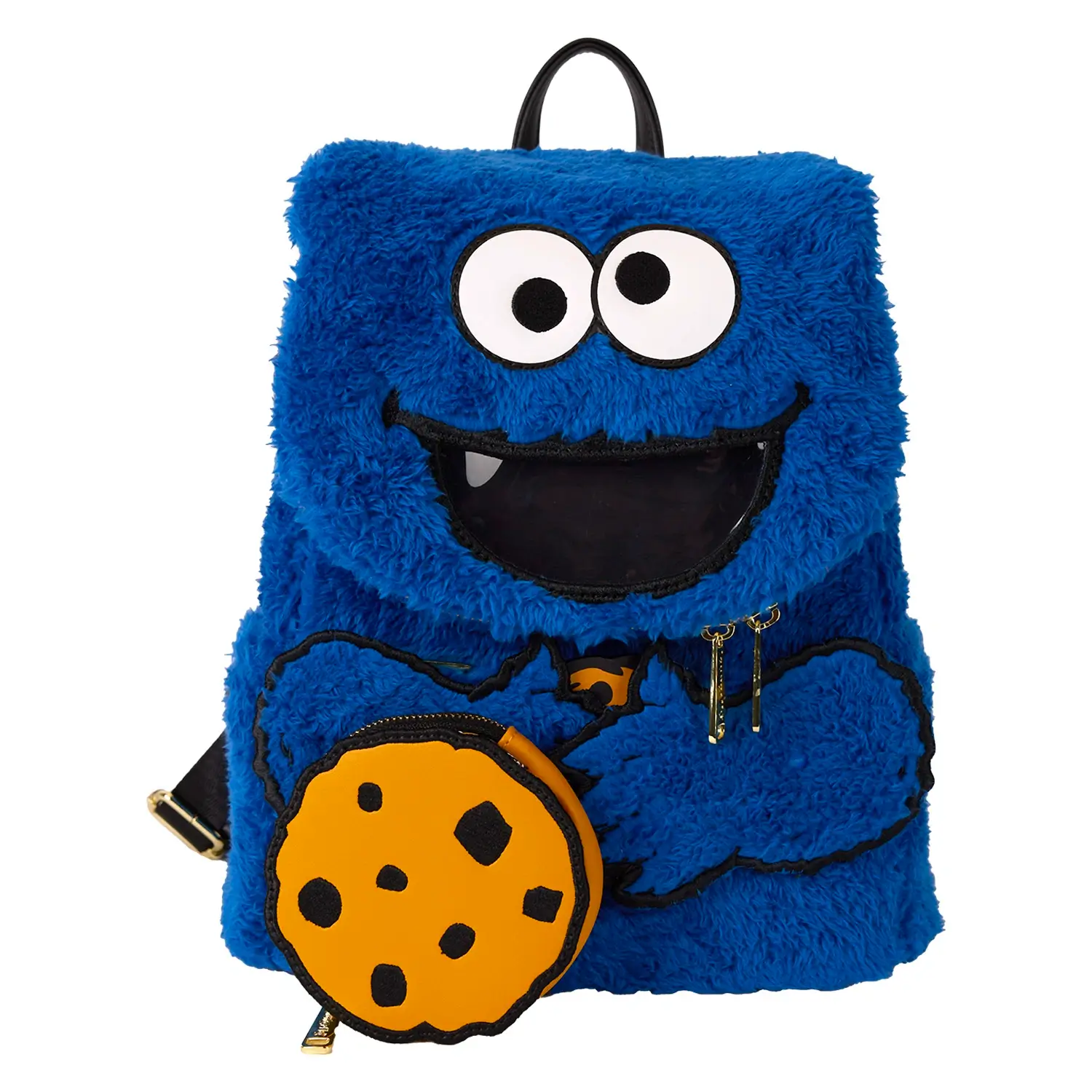 SESBK0013 LFSSESAMESTREETCOOKIEMONSTERPLUSHMINIBACKPAC 0890 HiRes