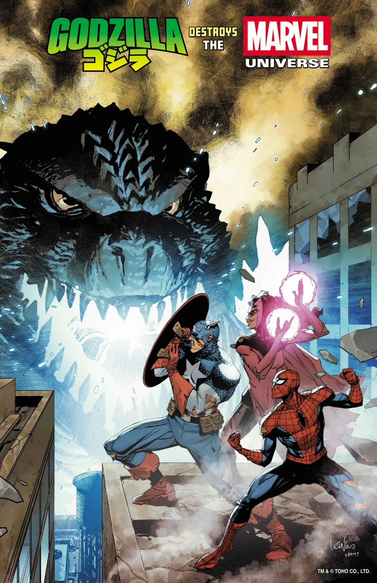 GODZILLA DESTROYS THE MARVEL UNIVERSE