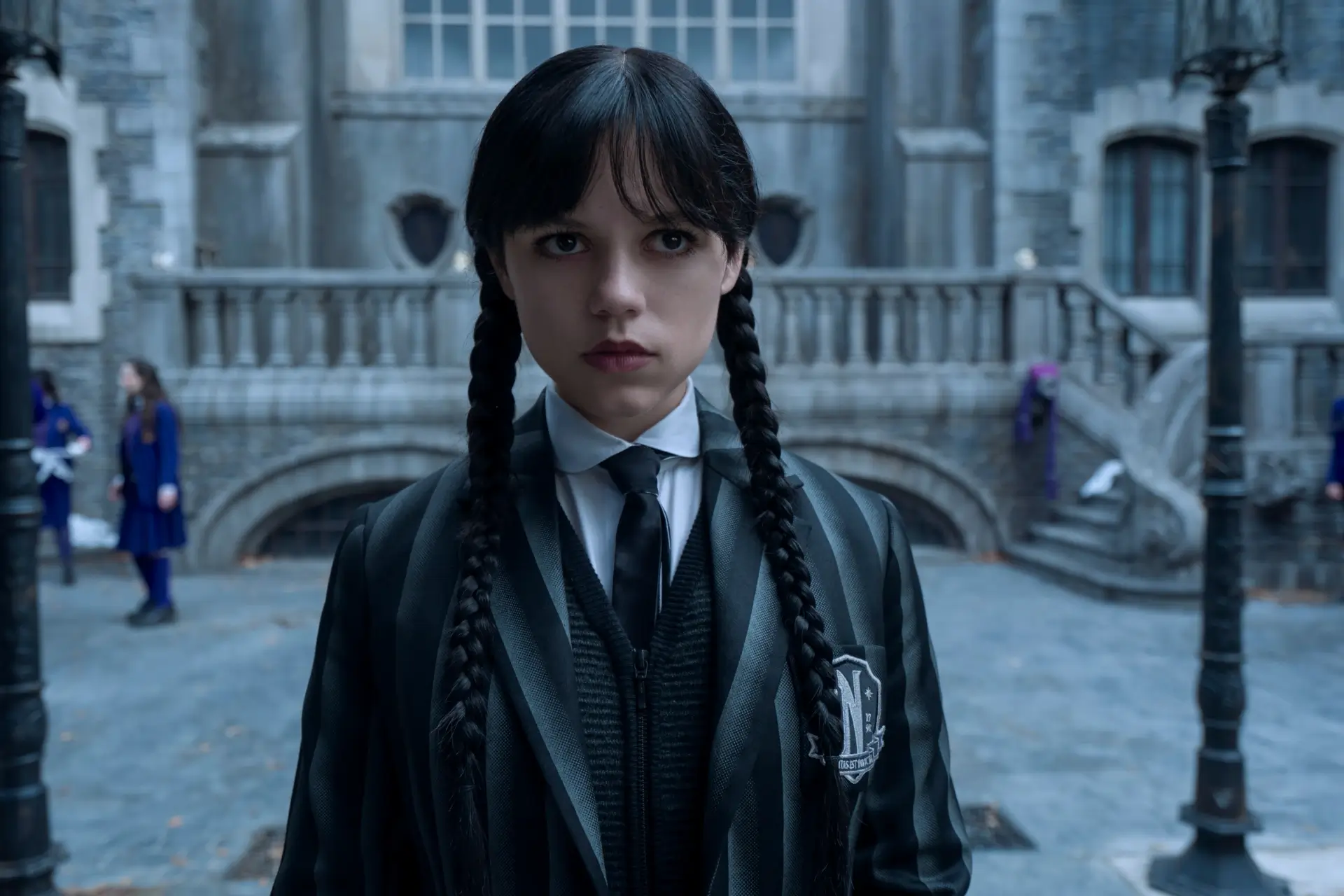 Jenna Ortega in episode 202 of Wednesday. Cr. Jonathan Hession/Netflix © 2025