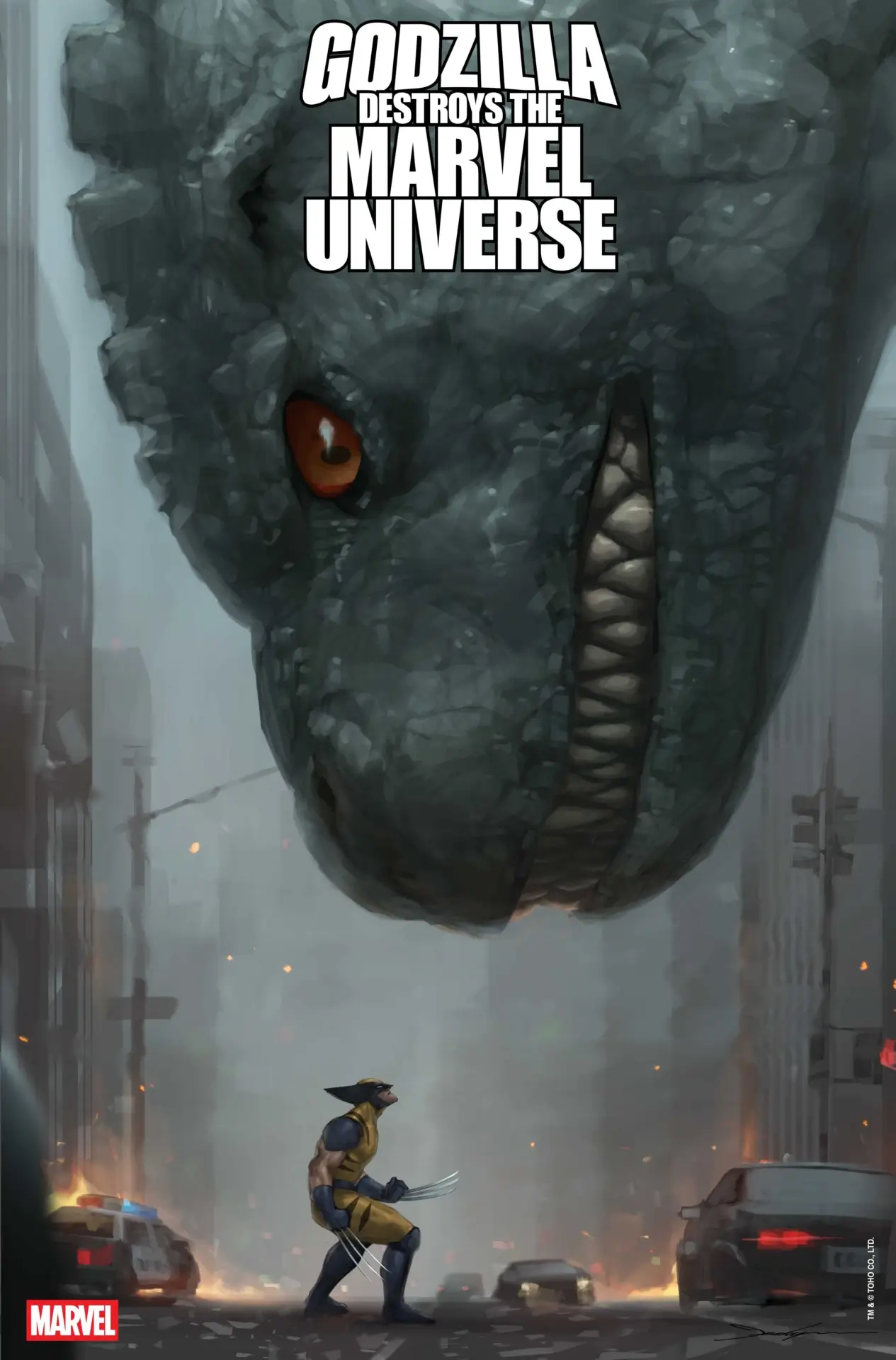 GODZILLA DESTROYS THE MARVEL UNIVERSE