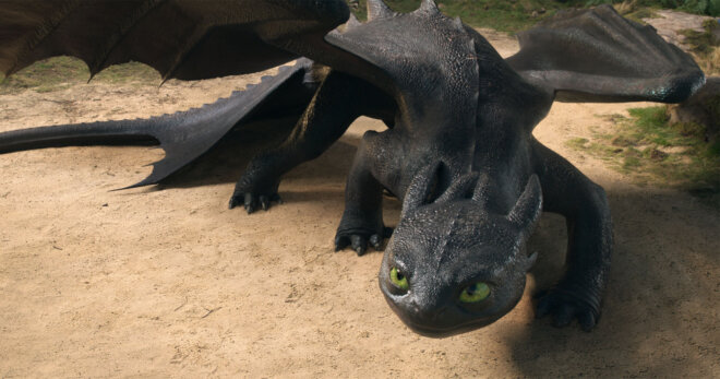 Toothless the Night Fury in How to Train Your Dragon