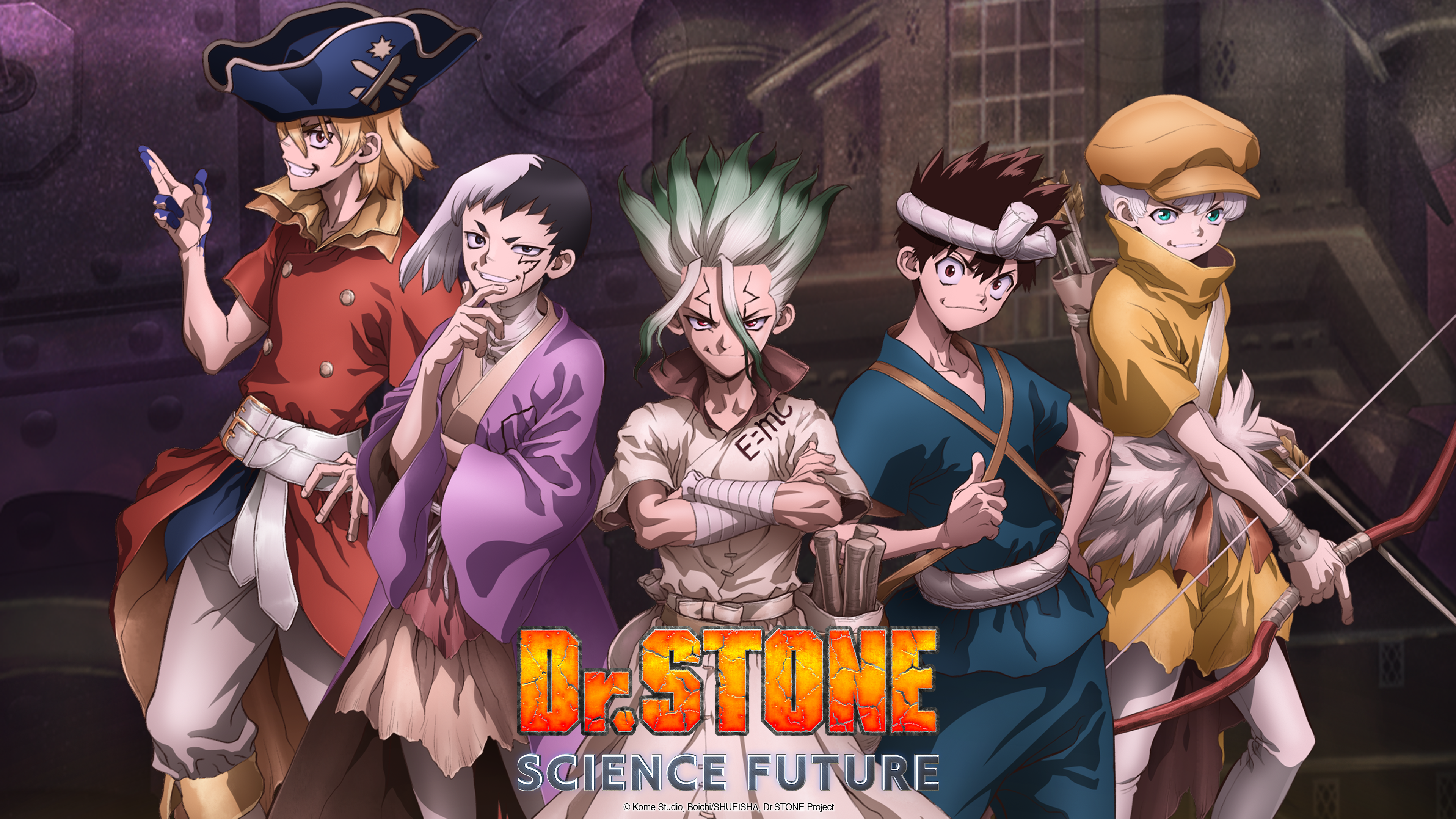 Dr. STONE SCIENCE FUTURE Cour 2 NA key art horizontal