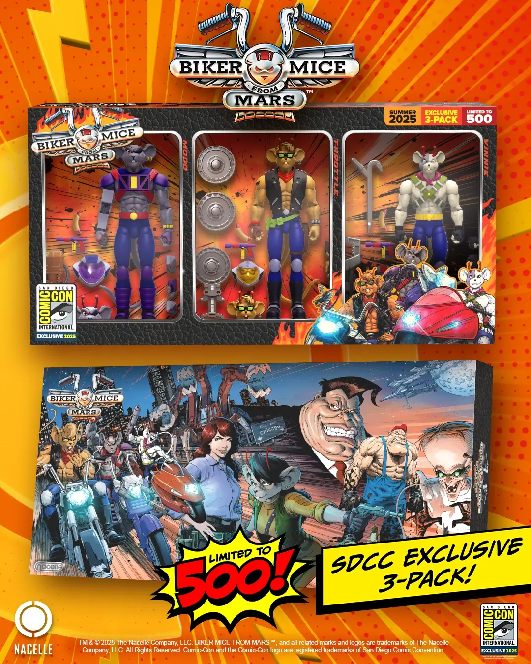 SDCC25 BMFM 3 Pack Front And Back 4x5