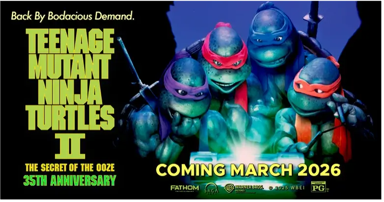Teenage Mutant Ninja Turtles II: The Secret of the Ooze 35th Anniversary key art