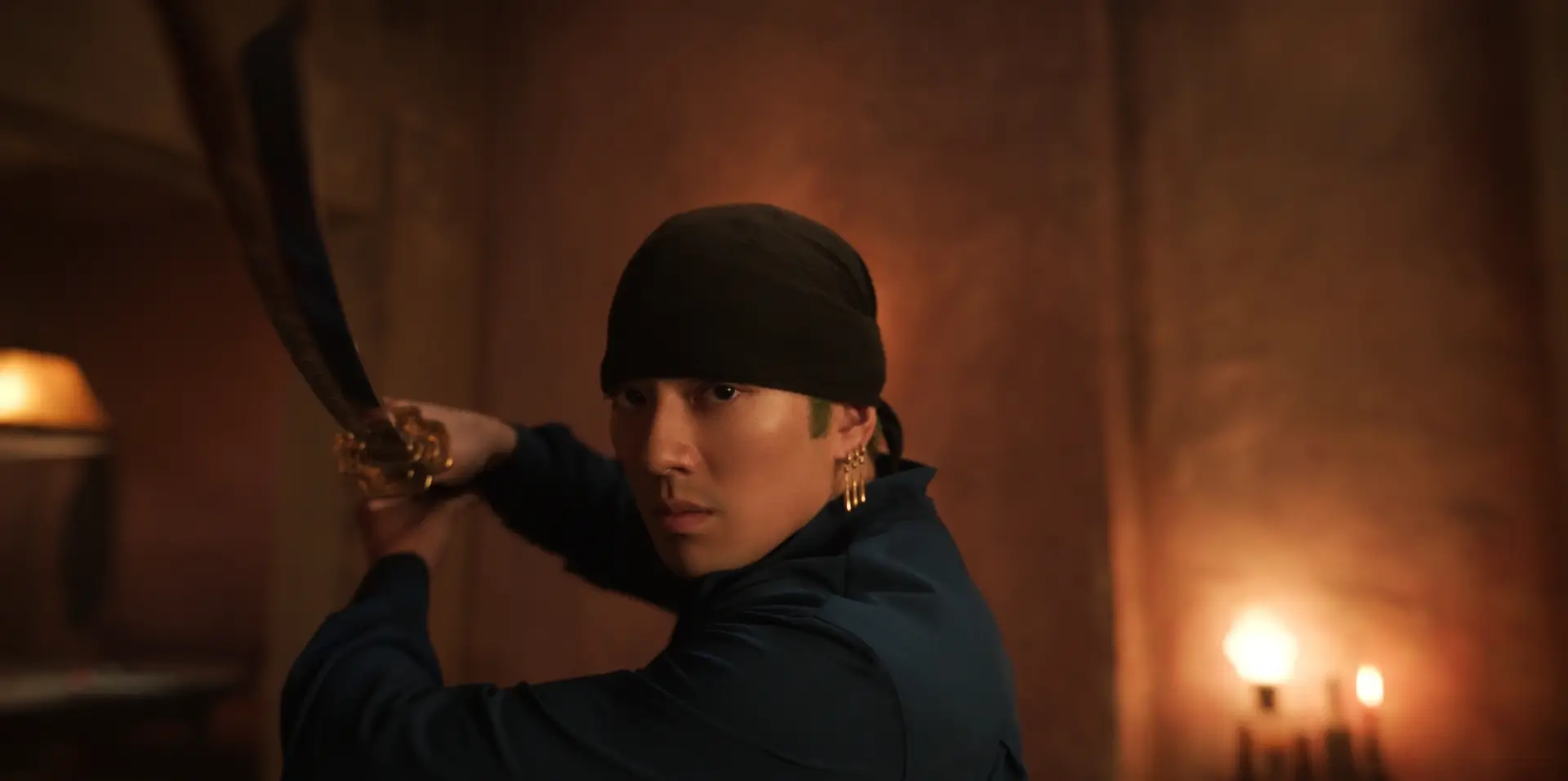 One Piece. Mackenyu as Roronoa Zoro in season 2 of One Piece. Cr. Courtesy of Netflix © 2025