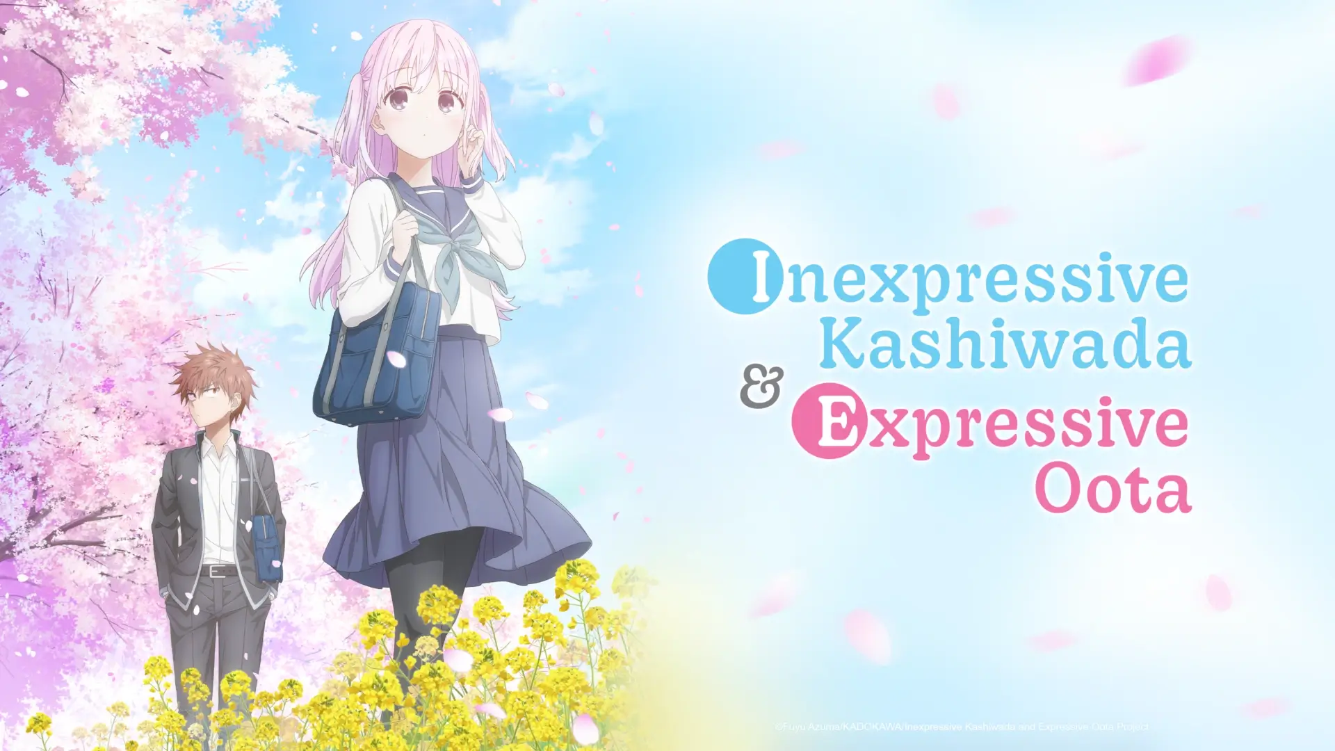 Inexpressive Kashiwada and Expressive Oota NA key art horizontal
