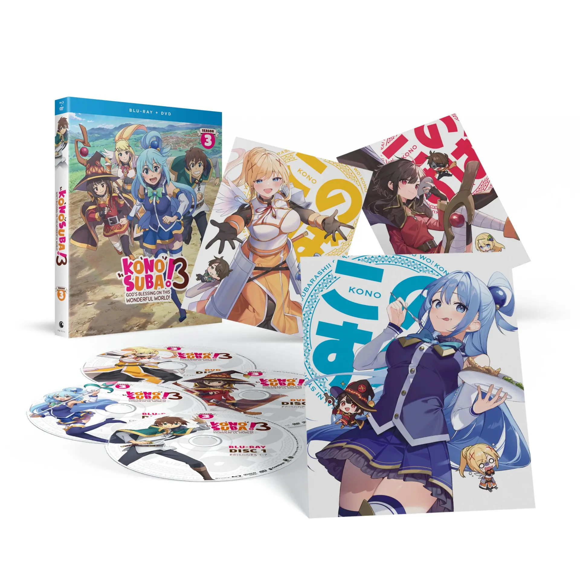 KONOSUBA - God's Blessing on this Wonderful World! Season 3 – Blu-ray/DVD Combo spread