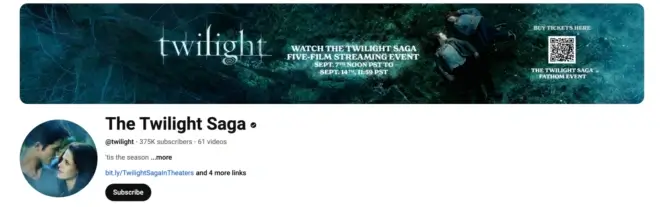 Twilight Saga Free Streaming Event on YouTube Kicks Off September 7