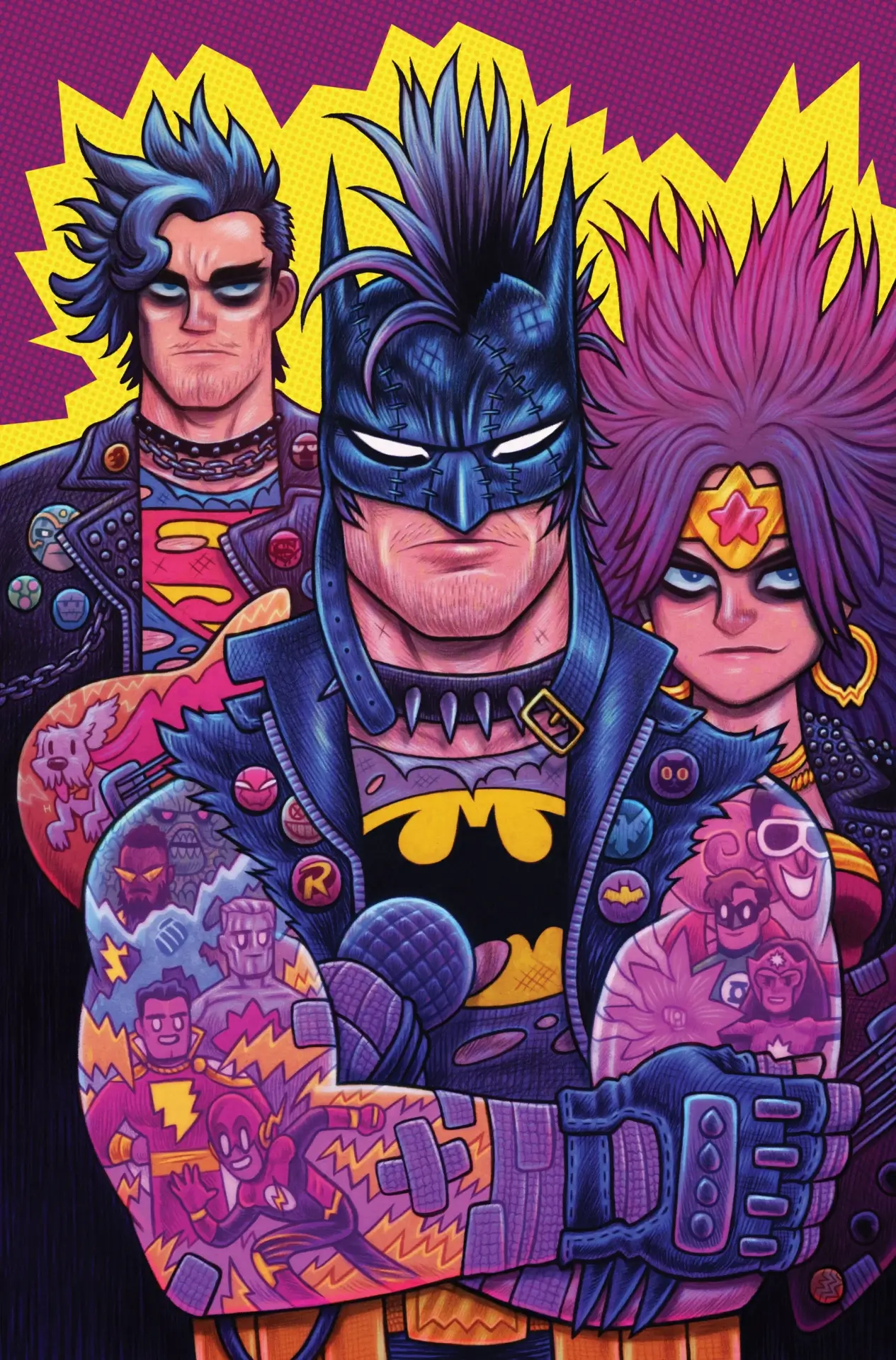 Hipp—Justice League Unlimited 15 Punk Rock Variant Cover