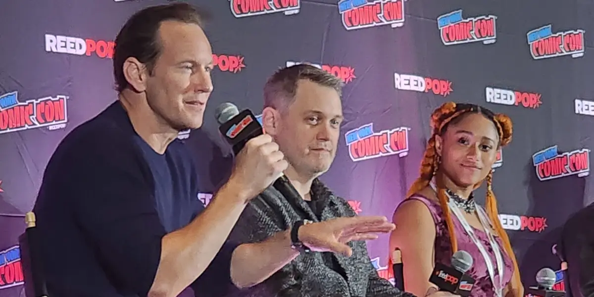The Lost Boys A New Musical Michael Arden And Maria Wirries Watch As Patrick Wilson Talks On Stage
