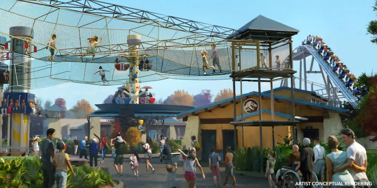 Universal Kids Resort An Artistic Rendering Of Jurassic World Adventure Camp