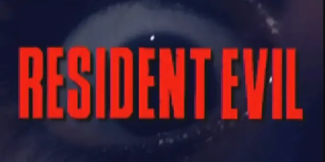 The title card to Resident Evil's original 1996 game.