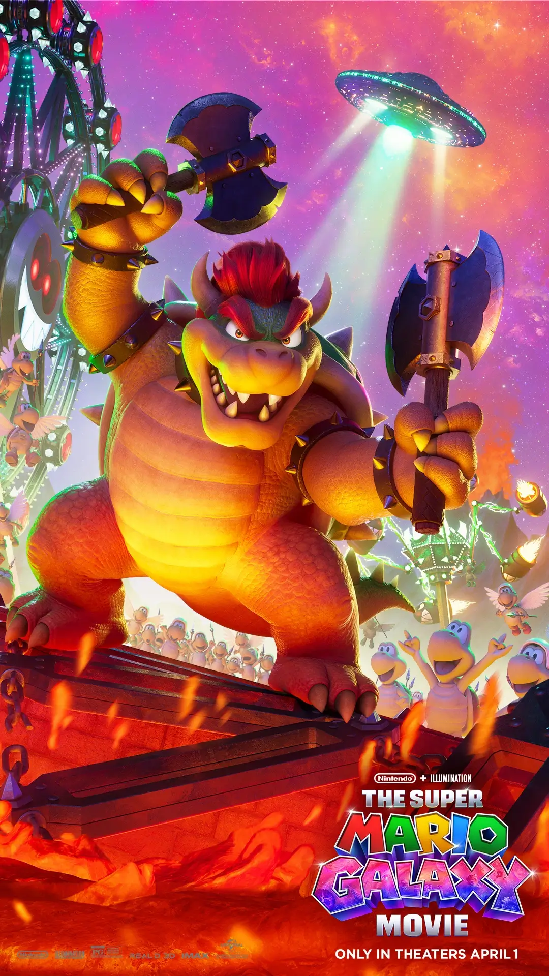The Super Mario Galaxy Movie Bowser poster