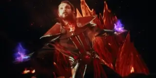 bbno$ poses heroically in the "Save Me" music video promoting Diablo II: Resurrected - Reign of the Warlock.