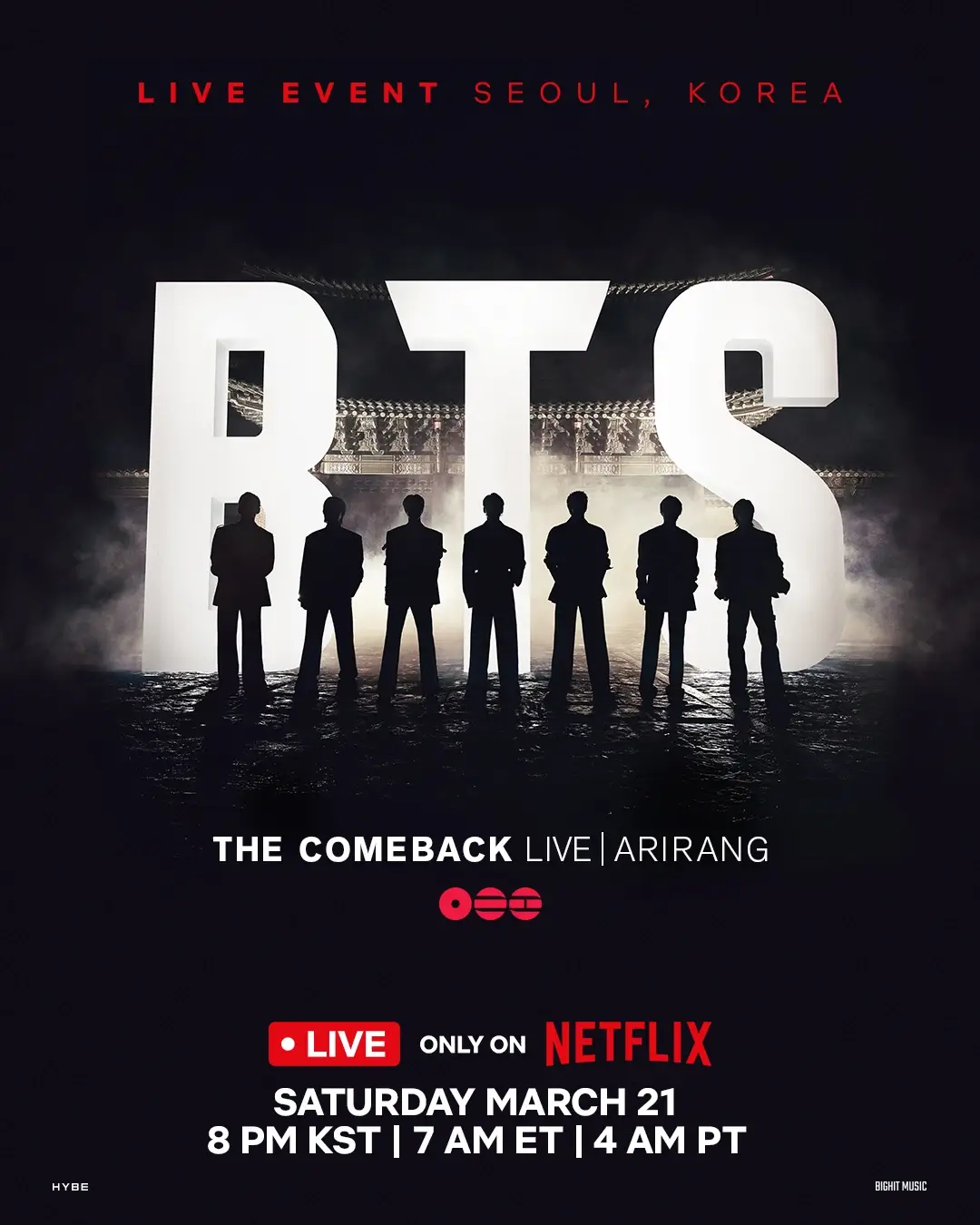 'BTS THE COMEBACK LIVE | ARIRANG' Soon Streaming On Netflix